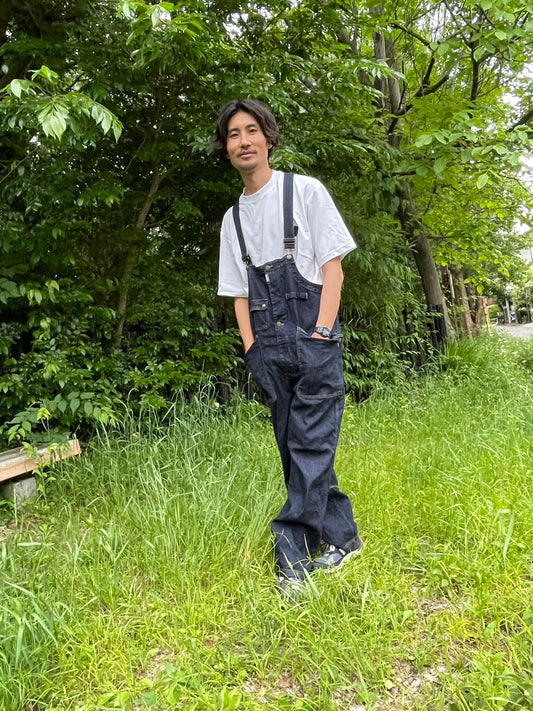 【ワンウォッシュ|ブラックネイビー】最強のアウトドア用オーバーオール|動きやすい&大容量収納&トイレ機能でストレスレスに遊ぶ