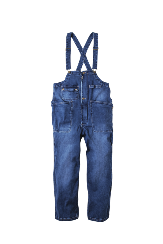 【ミッドユーズド｜ウォッシュドブルー】最強のアウトドア用オーバーオール｜動きやすい＆大容量収納＆トイレ機能でストレスレスに遊ぶ (コピー)